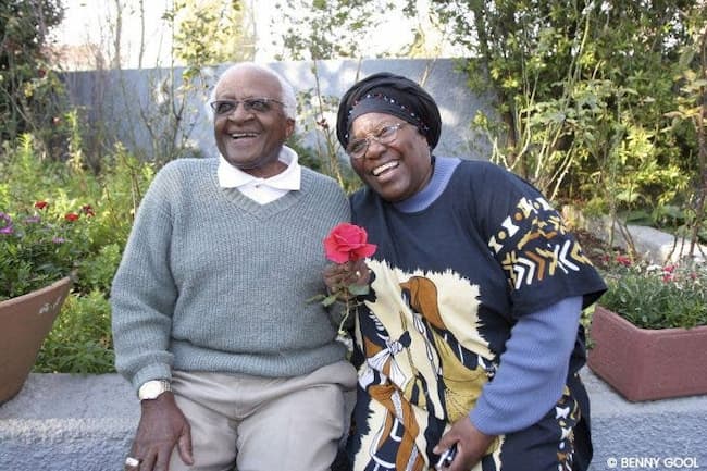 Nomalizo Leah Tutu and her husband 