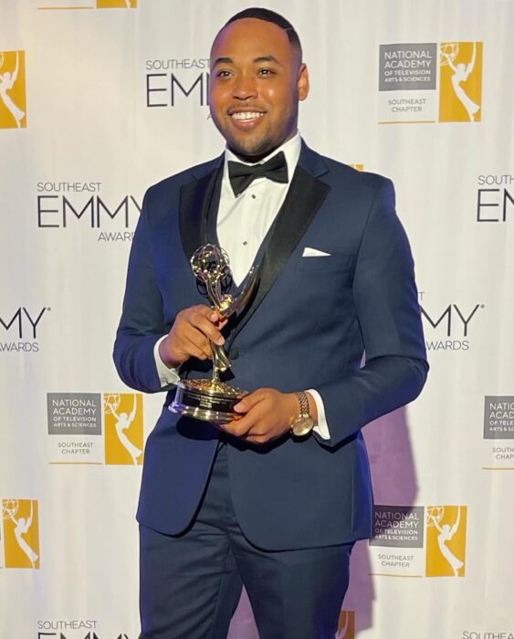 Eric Perry FOX with his Emmy photo